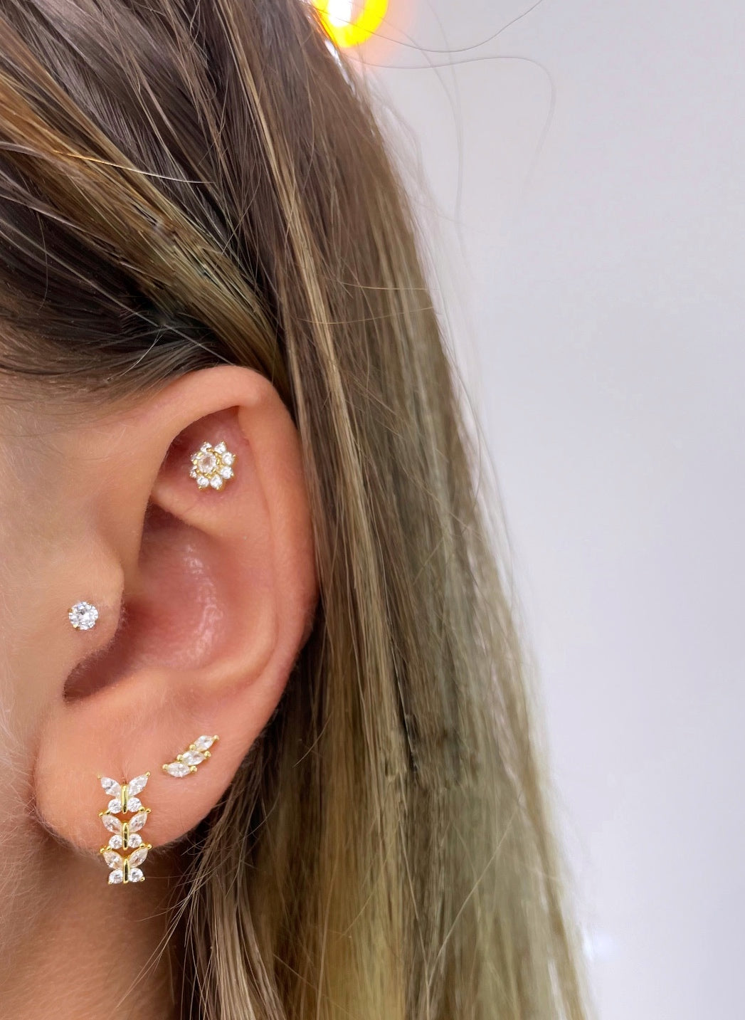 Butterfly Square Hoops Earring