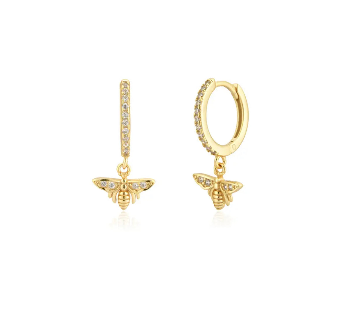 Bee Hoops Earring