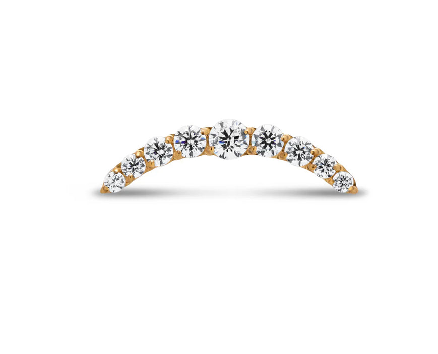 8 Long Tiara Titanium Flat-Back
