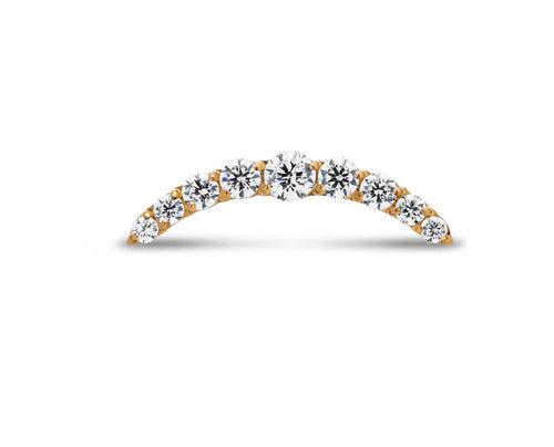 8 Long Tiara Titanium Flat-Back