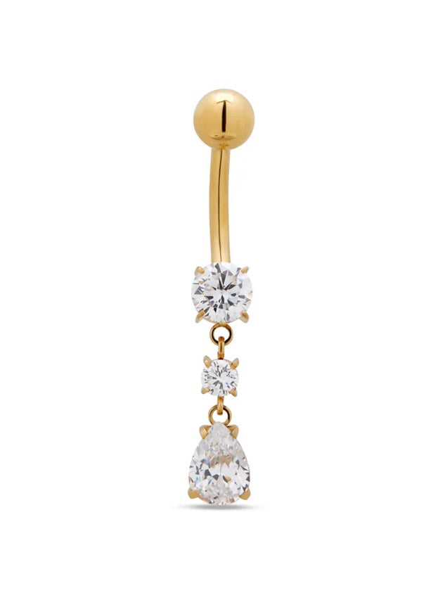 Belly Marquise Drop Gold Titanium